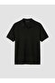 Southblue Black Polo Collar Men's T-Shirt - 5