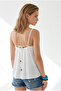 Women's White Thin Strap Blouse with Tie Detail Blz-19003436 - 2