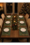 Set of 2 Snowflake Patterned American Placemats 30 × 40 cm – Decorative Table Service - 4