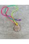 Handmade Wooden Mandala Pendant - Measurements Are Shown in the Images - 4