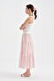 Women's buckle detailed lined belt elastic design long skirt - 2