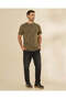 Men Olive Floral Print T-Shirt - 5