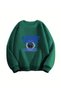 Women's Nefti Green Jeanswest Printed Crew Neck Sweatshirt - 2