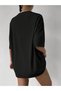 Women's Black Palm Springs Printed Oversize T-Shirt - 2