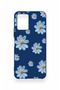 Vivo Y21 Compatible Blue Daisy Patterned Silicone Case - 2