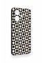 Vivo V60 Lite Compatible Flower Motif Checkered Pattern Silicone Case - 3