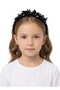 -Beaded Flower Headband - Black - 2