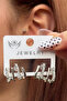 Silver Color Claw Design Women's Earrings - 2