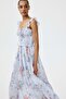 Frill-trimmed smocked-bodice dress - 2