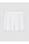 Two Mt Shop Quality Lcw Curve White Plus Size Women's Shorts Leggings with Lace Detail - 3