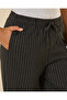 Women Charcoal Striped Wide Leg Trousers - 4