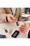 10 Pieces of 2106 Single-Sided Laser Printed Metal and Black Synthetic Leather Keychains, Personalized with Your Logo - 3