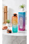 Motivational Water Bottle with Time Marker Straw, 1L