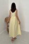 Women's Mustard Halter Neck Flared Dress - 5