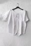 White Pool Collar Short Sleeve Pocketed Embroidered Casual Cotton Asymmetrical Woven Blouse 70 65 - 2
