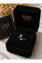 Adjustable Gold Color Ring with Letter Z and Zircon Stone |   Minimal Letter Ring |   Women's Ring