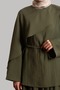 Flounced Tencel Blouse Khaki - 8