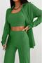 Women's Suit Shirt Crop Pants Combination - 2