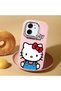 Mi 13t Pro Compatible Case Camera Protector Pink Silicone Couple Phone Case with Kitty Pattern - 2