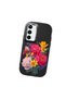 Samsung Galaxy S23 Fe Compatible Case Camera Protector Black Silicone Couple Phone Case with Floral Pattern - 3