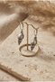 Handmade Plated Cast Metal Mussel Figured Earrings - 2