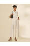 Women Beige Pleated Maxi Skirt - 2