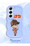 Tecno Camon 40 Compatible Case Camera Protector Blue Silicone Couple Phone Case Conan Pattern - 2