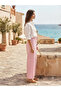 Basic Women's Elastic Waist Linen Trousers - 2