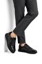 Men's Shoes Laceless Cross Rubber Detailed Genuine Leather Thick Sole Sneaker 169-586 - 6