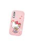 Samsung Galaxy A30S Compatible Case Camera Protector Pink Silicone Couple Phone Case with Kitty Pattern - 3