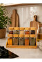 Acar Malibu Collection 10-Piece Glass Spice Jar Set with Stand and Bamboo Lids 110 ml - 2