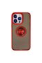 Apple iPhone 15 Pro Case Montreal Ring Silicone Cover - Red