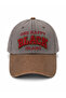Vintage Look Denim Hat with Embroidery - Unisex Casual Baseball Cap