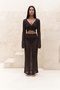 Anse Button Detail Brown Knitwear Set - 2