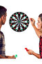 Quality Wooden Dart Board 12 Inch 4 Pcs Metal Needle Tip Darts - 5