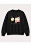 Better Life Print Detailed Crew Neck 2 Thread Sweatshirt