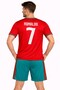 Portugal Football Team Men’s Jersey Set – Number 7 Style T-Shirt & Shorts Kit, Breathable Sportswear-XXL - 3