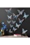 60 Pcs 3D Sequined Silver Butterfly Wall Decor, 5 Styles 3 Sizes,Butterfly Cake Birthday Party Baby Shower Decorations Iridescent,Metallic Room Mural Wall Stickers (Sequined Silver) - 3