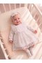 Baby Girl Mevlütlük Dress with Bandana and Lace Newborn 100% Cotton Hospital Release Wedding Dress Evening Dress 4035 - 3