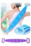 Double-Sided Silicone Bath Back Scrubber 70 cm Exfoliating and Massaging Shower Loofah Brush - 2
