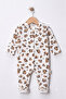 طقم رومبير للأطفال مكون من 3 قطع من القطن (رومبير بنقشة الكتاكيت، الديناصورات، النمر) - 6