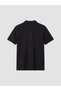 Vizyon New Season Black Polo Collar Combed Cotton Men's T-Shirt - 5
