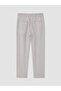 Vizyon New Season Gray Regular Fit Linen Blend Men's Trousers - 7