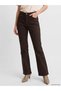 Brown High Waist Flare Women's Jean Trousers - 2