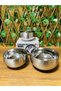 Set of 3 Double-Walled Stainless Steel Mixer Bowls - Heat Insulated Mixing and Whisking Bowl