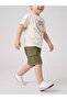 Boys' Linen Cargo Pocket Design Shorts - 3