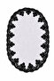 Lace-Up Non-Slip Leather-Based Oval Bath Mat Lace-Up Washable Bath Set Piera - 2