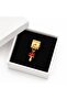 Mushroom Patterned Gold Italian Bracelet Charm - 3