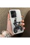 Redmi 13/13X Compatible Motorcycle Rider Drawing with Helmet Printed Men's Style Phone Protective Case