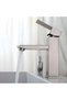 Square bathroom faucet, basin mixer tap, hot and cold water tap, stainless steel bathroom mixer tap - 2